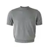 Cor Sólida Manga Curta Masculina 2026 Novo Verão Roupas Masculinas Top Masculino Seda de Gelo Fresco Respirável Malha Camiseta Camada de Base