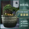 Aquário Redondo Grande de Cerâmica Vintage Jingdezhen para Criação de Koi e Tartarugas, Vaso para Plantar Árvores e Lótus, Tanque de Água Tradicional para Jardim