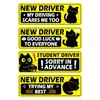 Pegatina Magnética Personalizada para Parachoques de Coche Reflectante Gatito de Dibujos Animados Bolsa Emocional Pegatina Magnética de Panal para Conductor Novato