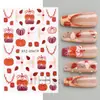FULL BEAUTY Nuevo Artículo Pegatinas para Uñas DIY Halloween Calabaza Hojas de Vidrio Pegatinas para Uñas