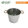 Cubo de hielo para fiestas, fiestas, fiestas, de hierro galvanizado, color primario, cubo de cerveza, cuerda de cáñamo, binaural, redondo, de hojalata, cubo de hielo de hierro galvanizado
