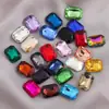 Al por mayor En stock Fondo Puntiagudo Rectangular Octagonal Pedrería Cristal de Vidrio Mahjong Accesorios para Joyería DIY Funda de Teléfono Pedrería