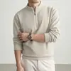Suéter Masculino Gola Redonda Transfronteiriço, Novo Estilo Outono 2026, Pulôver Tricô Casual Solto de Cor Sólida Versátil para Homens