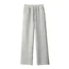 Nueva colección Primavera/Otoño 2026: pantalones de chándal unisex de pierna recta con cordón elástico, corte holgado, versátiles, básicos atléticos y casuales largos