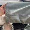 Jeans de Pierna Ancha con Parches de Encaje, Nuevos de Cintura Alta Adelgazantes de Corte Holgado, Diseño Elegante Versátil, Pantalones Rasgados de Longitud Completa