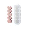 Forma para Bolo Mousse Gelatina Estilo Francês Cinco Elos Coração Vela Aromática Simples Gesso Ornamento Pedra Difusora