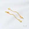 Retención de color fuerte Cierre de langosta de oro vietnamita Cadena extendida Cierre de anzuelo de pesca Cadena de cola Accesorios de hebilla de conexión de joyería DIY Hebilla de cierre
