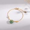 Pulsera de Cristal Natural Badu para Mujer Diseño Nicho Cristal Fresa Hebilla de la Paz Pulsera Simple Versátil Accesorios de Mano Venta al por Mayor