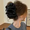 Pinza de Satín de Gama Alta para Cabello, Pinza Versátil de Color Sólido Simple Estilo Francés, Pinza de Tiburón Grande para Peinados Recogidos