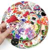 50 pegatinas de gato, hongo, dibujos animados, plantas, animales, impermeables, para decoración de portátiles, teléfonos móviles, libros de cuentas.