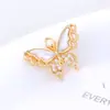 Arete de Mariposa con Chapado de Cobre Color Oro de 18 Quilates Retención de Color Nácar Base Vacía Moda Simple Exquisito Sentido del Diseño Juego de Accesorios