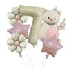 Nuevo Globo de Película de Aluminio de Pastel Mágico de Oso Set Número 32 pulgadas Garra de Oso Fiesta de Cumpleaños Infantil Accesorios para Fotos