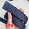 Tira de cinto resistente a riscos Pure Microfiber Belt Strip Top Layer Cowhide Pattern Homens Automático Buckle Belt Belt Body Buckle-Free Head Belt