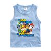 Chaleco infantil del equipo Wangwang, ropa de verano para niños, camiseta sin mangas 2022, ropa de algodón para bebés, ropa exterior, camisa de fondo