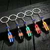 Llavero de coche modificado, llavero de tanque de nitrógeno NOS de coche modificado, llavero decorativo de tanque de gas NOS