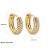 Pendientes de Oro de 18K con Circonita Microincrustada, Clips para Oreja de Círculo, Aros Clásicos y Simples, Joyería para Orejas Transfronteriza Europea y Americana Amazon