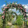 Arreglo floral rosa decoración artificial ceremonia de boda salón de bodas conjunto de arreglo floral pieza de exhibición combinada tienda hermoso arreglo floral romántico