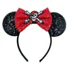 Diadema de Mickey Lentejuelas Lazo Diadema de Fiesta Parque de Atracciones Festival Headwear Niños Accesorios para el Cabello Minnie