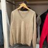Suéter de cuello en V para mujer/suéter de manga larga top base 24 otoño e invierno nuevo E469481