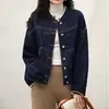 Chaqueta de Mezclilla Lavada Vintage, Corte Holgado para Mujer, Nuevo Estilo, Moda Primavera 2026, Abrigo Corto de Mezclilla para Mujer