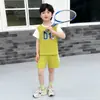Conjunto Esportivo de Manga Curta para Verão para Meninos e Meninas, Roupa para Irmãos, Uniforme de Basquete Estiloso para Bebê, Conjunto Casual de Duas Peças, Moderno