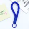 Huayang Nuevo Cordón Corto de Felpa Tejida Cuerda para la Muñeca Llavero Colgante para Teléfono Móvil Colgante Tejido a Mano al por Mayor
