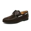 Transfronterizos talla grande 48 Amazon Nuevos Zapatos Casuales de Moda para Hombre con Cordones Bajos Zapatos Pequeños de Cuero Calzado de Navegación de Moda Coreana