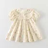 Roupas de Verão para Meninas 2026 Novo Estilo Doce Pequena Dama Vestido de Jardim para Bebês Meninas Roupa de Lua Cheia de Um Ano 1