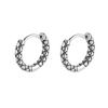 Pendientes Retro de Cuadros de Diamantes para mujer, pequeños y a la moda, estilo Ins Hong Kong, pendientes desgastados, pendientes individuales personalizados de moda para hombre