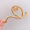 Pasador de Perlas para Mujer Clip de Lazo Estilo Coreano Pinza de Tiburón para la Parte Trasera de la Cabeza Accesorios Metálicos Grandes y Simples para el Cabello
