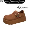 En stock~ Zapatos Birkenstock para mujer de cuero genuino con suela gruesa para aumentar la altura, mocasines casuales ligeros y cómodos para mujer