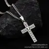 1 Pieza Moda Europea y Americana Simple Hip Hop Forma de Cruz Collar con Colgante para Hombre