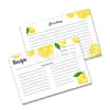 Tarjeta de Receta de Flores Amazon Más Vendido al por Mayor Transfronterizo Tarjeta Gruesa Tarjeta Blanca Impresión de Recetas de Cocina