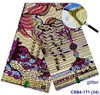 Algodón Africano Ankara Imitación Estampado de Cera Moda Brillo + Cristal Juego de Cera