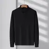 Suéter Fino de Solapa Gofrada para Primavera y Otoño Nueva Camisa de Manga Larga de Negocios Camiseta para Hombre Moda Casual Holgada