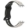 Adequado para Pulseira Huawei 11 Estampa de Leopardo Gravada a Laser Pulseira de Silicone Duas Cores Pulseira de Reposição para Huawei Band 8/9/10 12mm