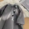 Nova Camiseta Masculina Pesada de Manga Curta Estilo Chinês, Novo Modelo Verão 2026, Marca Tendência Solta Top Masculino