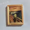 Ímã de Geladeira Magnético Tridimensional de Resina com Pinturas Famosas Culturais e Criativas de Museus Europeus e Americanos Fabricante Atacado Decoração de Casa Ímã de Geladeira