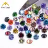 3 ~ 15 mm redondo grande caro color circón colección Wuzhou gema artificial joya anillo superficie piedra desnuda venta al por mayor
