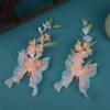 2024 nuevo diseño original antiguo hecho a mano accesorios para el cabello hanfu con mariposa rosa pinza para el cabello tocado hanfu