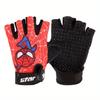 Guantes Deportivos para Niños y Niñas, Adecuados para Ciclismo, Escalada, Patinaje sobre Ruedas y Bicicleta, con Diseño Antideslizante de Medio Dedo, Específicamente para Bicicletas de Montaña