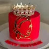 Topper de Bolo de Acrílico com Desconto para Grandes Volumes Transfronteiriços com Design Minimalista de Traço para Lembrancinhas de Festa de Meninas