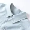 Vestido Camisa de Lino de Manga Larga con Solapa Sencilla para Mujer 2026 Verano Nuevo Estilo Lujo Ligero Falda de Línea A de Longitud Media