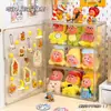 Caixa de Exibição Pessoas Estelares à Prova de Poeira Vinil Transparente Boneca Brinquedo de Pelúcia Rack de Armazenamento Estatueta de Mesa Mini Vitrine