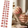 Comércio Exterior Curto Estilo Francês Branco High-End Nail Art Unhas Postiças Cor Natural Tiras de Unha Codificadas por Cor Acessórios de Decoração de Unhas