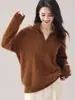 Cardigã de lã de dupla camada com textura escovada e gola marinho, chic vintage, cardigã pequeno feminino básico e versátil para outono e inverno