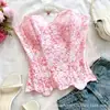Ropa Interior Moldeadora de Cuerpo de Corte Europeo y Americano de Venta Caliente Ropa Ósea de Ajuste de Doble Capa Floral Grande Irregular Ropa Interior Moldeadora de Cuerpo Estampada Hueso de Pez en el Pecho