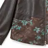 Novedades Otoño 2026 Camisa con Cremallera Ropa de Madre Chaqueta de Cuero PU Moda para Mujeres de Mediana Edad y Mayores Chaqueta de Cuero de Moda Abrigo Corto