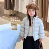 (9.22 Novidades) Jaqueta de Penas Feminina Roupa de Inverno 90 Penas de Pato Branco Top Estiloso Infantil Roupa de Bebê