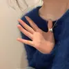 Colar com Pingente de Letra para Mulheres, Estilo Francês, Luxo Leve, Design Exclusivo de Alta Qualidade, Corrente para Clavícula de Verão Não Desbota